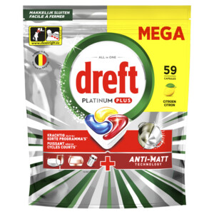 Dreft Vaatwastabletten Platinum Plus All In One Citroen - 37.99 euro