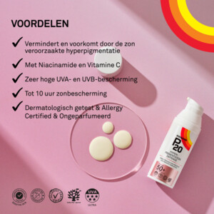 P20 Zonnebrand Gezicht Hyperpigmentation Defence SPF 50+ - 29.99 euro