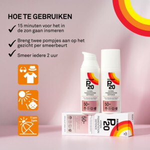 P20 Zonnebrand Gezicht Hyperpigmentation Defence SPF 50+ - 29.99 euro