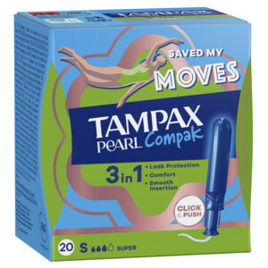 Tampax Pearl Compak Super Tampons met Inbrenghuls - 5.42 euro