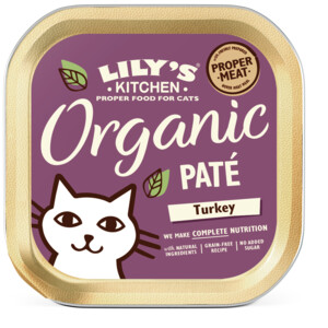 Lily's Kitchen Kattenvoer Nat Organic Paté Kalkoen 85 gr