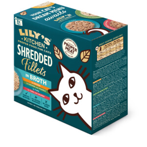 3x Lily's Kitchen Kattenvoer Nat Shredded Fillets Multipack 8x70 gr
