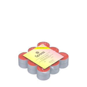 SPAAS Citronella Theelichten Brandduur ± 4,5 u Levendig Rood - 3.59 euro