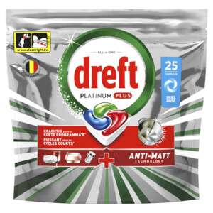 Dreft Vaatwastabletten Platinum Plus All In One Bries - 18.99 euro