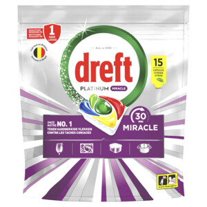 Dreft Vaatwastabletten Platinum All In One Miracle - 62.49 euro