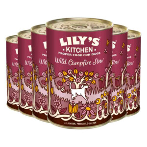 6x Lily's Kitchen Hondenvoer Nat Wild Campfire Stew Hert - Fazant - Zalm 400 gr