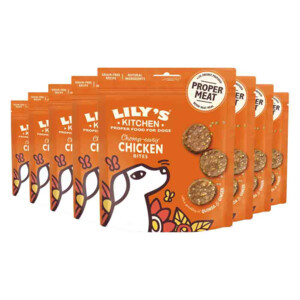8x Lily's Kitchen Hondensnack Bites Kip