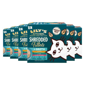 6x Lily's Kitchen Kattenvoer Nat Shredded Fillets Multipack