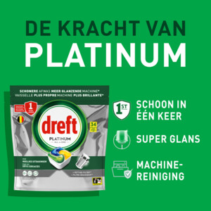 Dreft Vaatwastabletten Platinum All In One Citroen - 19.49 euro