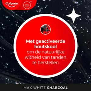 12x Colgate Tandpasta Max White Active Charcoal - 54.49 euro
