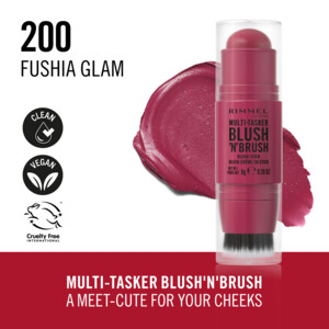 Rimmel Multi-Tasker Blush'N'Brush Stick 200 Fushia Glam - 13.99 euro