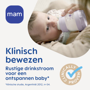 MAM Easy Start Anti-Colic Babyfles Blauw 0+ mnd - 11.99 euro