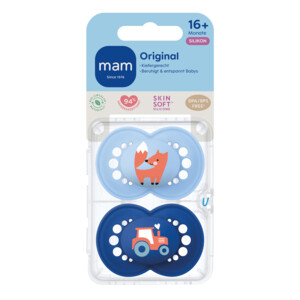 MAM Original Pure Silikon Fopspeen 16+ mnd Blauw - 10.49 euro