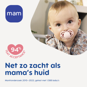 MAM Perfect Night Silikon Fopspeen Beige 16+ mnd - 11.45 euro