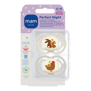 MAM Perfect Night Silikon Fopspeen Beige 6-16 mnd - 9.59 euro