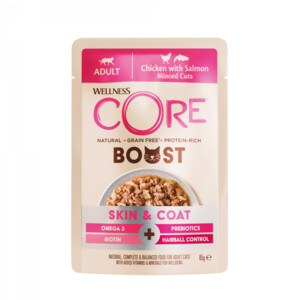 Wellness Core Kattenvoer Boost+ Skin & Coat Kip & Zalm