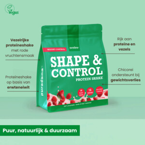Purasana Shape & Control Vegan Protein Aardbei - Framboos - 15.35 euro