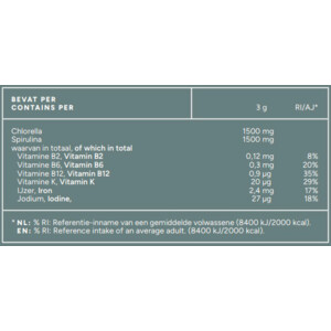 Mattisson Chlorella Spirulina Bio poeder - 13.29 euro