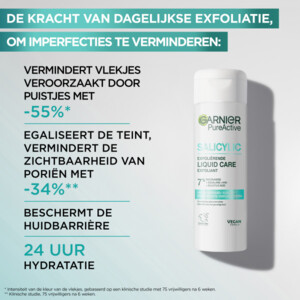 3x Garnier PureActive Exfoliërende Liquid Care Salicylic - 36.43 euro