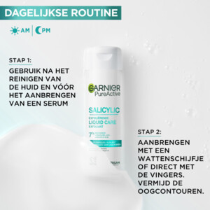 3x Garnier PureActive Exfoliërende Liquid Care Salicylic - 36.43 euro
