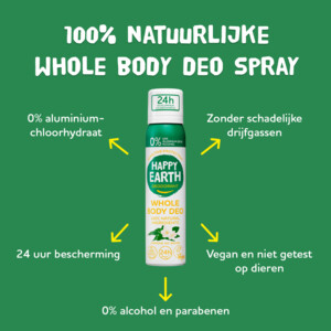 Happy Earth 100% Natuurlijke Body Deo Spray Jasmine Ho Wood - 8.79 euro
