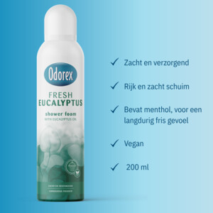 6x Odorex Showerfoam Eucalyptus - 22.47 euro