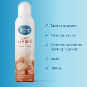6x Odorex Showerfoam Soft Almond - 19.75 euro