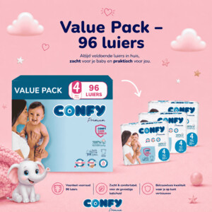 3x Confy Premium Luiers Maat 4 Maxi 7-14kg - 21.23 euro