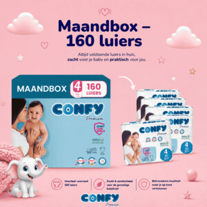 5x Confy Premium Luiers Maat 4 Maxi 7-14kg - 35.38 euro