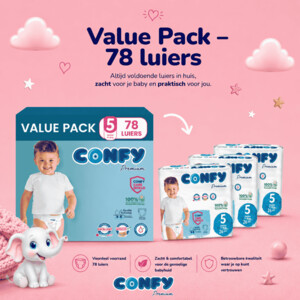 3x Confy Premium Luiers Maat 5 Junior 11-18kg - 20.25 euro