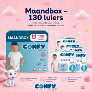 5x Confy Premium Luiers Maat 5 Junior 11-18kg - 33.75 euro