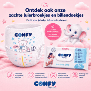 5x Confy Premium Luiers Maat 5 Junior 11-18kg - 33.75 euro