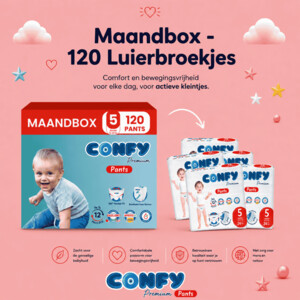 5x Confy Premium Luierbroekjes Maat 5 Junior 11-18kg - 35.77 euro