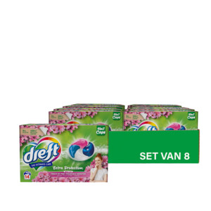 8x Dreft 4in1 Wasmiddel Capsules Touch of Pink 14 stuks