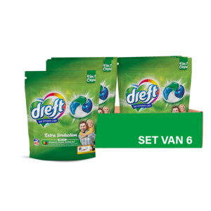 6x Dreft 4in1 Wasmiddel Capsules Regular 42 stuks
