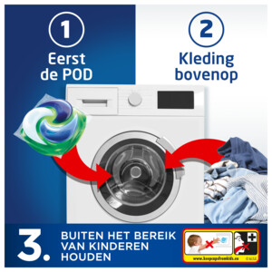 Dash Wasmiddelcapsules 4in1 Pods +Extra Vlekverwijdering Color - 22.99 euro