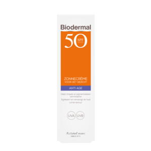 Biodermal Zonnecreme Gezicht Anti Age SPF50+ - 27.99 euro