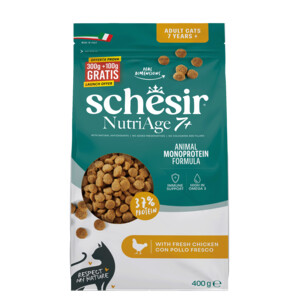Schesir Monoproteïne Promo Kattenvoer Droog Nutriage 7+ Kip