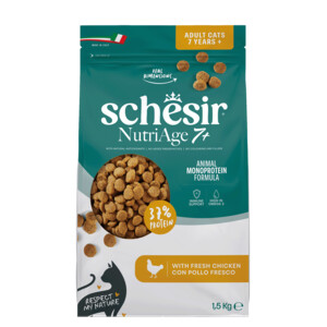 Schesir Monoproteïne Kattenvoer Droog Nutriage 7+ Kip