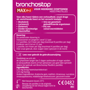 Bronchostop Hoestpastilles Max 8-in-1 - 9.75 euro