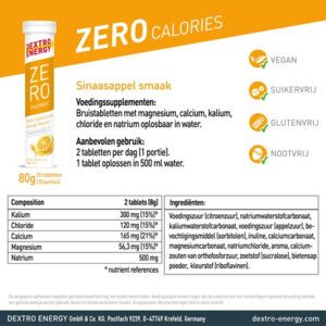 Dextro Electrolytes Sinaasappel Zero Calories - 12.59 euro