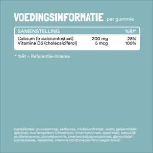 Yummygums Calcium Vitamine D3 Gummies Vegan - 16.09 euro