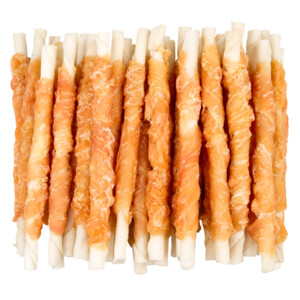 10x Voskes Hondensnack Runderhuid Sticks Kip 100 stuks