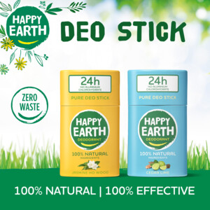 Happy Earth 100% Natuurlijke Deodorant Stick Jasmine Ho Wood - 9.99 euro