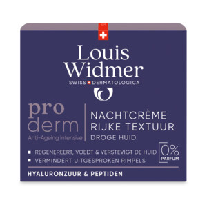 Louis Widmer Proderm Zonder Parfum Nachtcrème Rijke Textuur - 40.5 euro