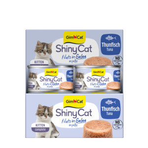 24x GimCat ShinyCat Kitten Jelly Tonijn 70 gr