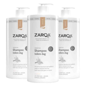 Zarqa 3x Sensitive Shampoo Iedere Dag 500 ml - 3 stuks