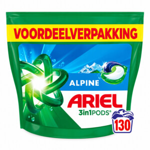 2x Ariel Wasmiddel 3in1 Pods Alpine 65 stuks