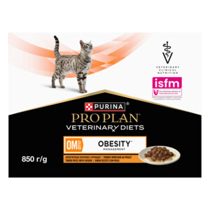 Pro Plan Veterinary Diets Kattenvoer Obesity Management Kip 10 x 85 gr