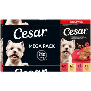 Cesar Hondenvoer Nat Classic Terrine Mix Kip, Rund, Kalkoen